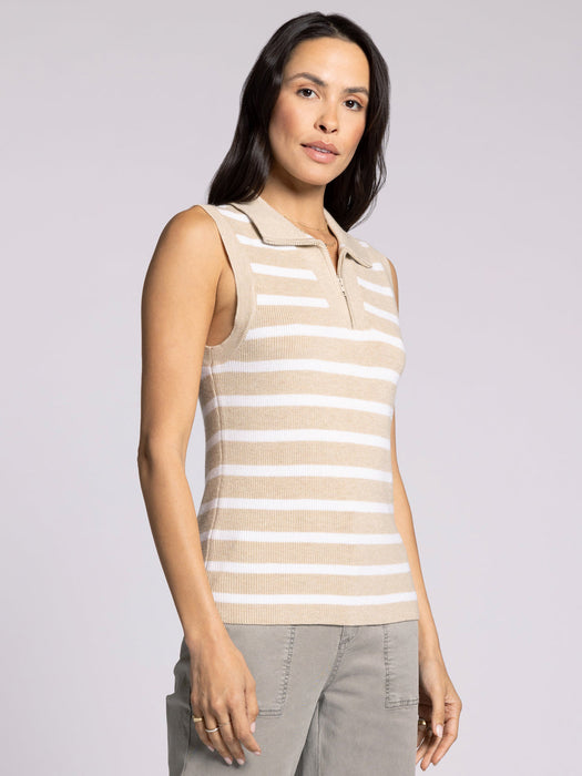 Thread & Supply • Bella Vest - Khaki & White
