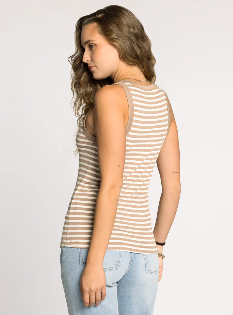 Clarence Tank - Iced Coffee Ivory