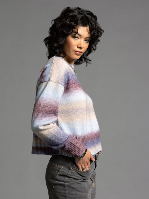 Weekend LA • Ravi Sweater Bailey Stripe - Purple/Blue