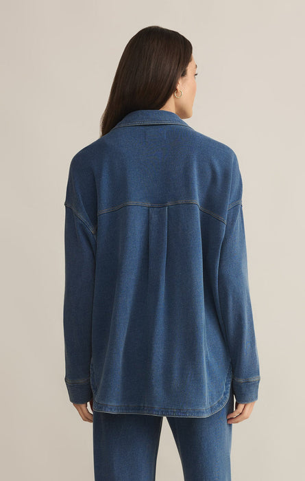 Z Supply • All Day Cropped Knit Jacket - Vintage Indigo