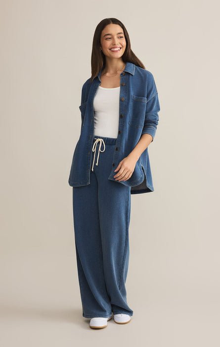 Z Supply • All Day Cropped Knit Jacket - Vintage Indigo