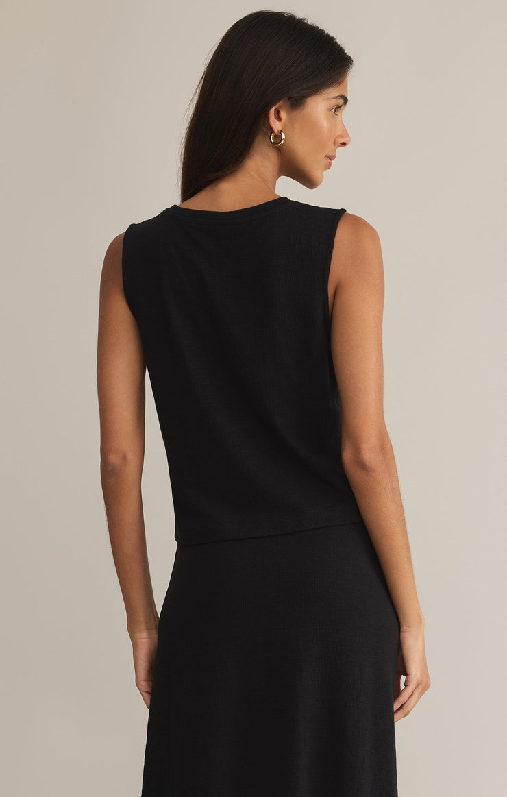 Z Supply • Sloane Textured Slub Top - Black