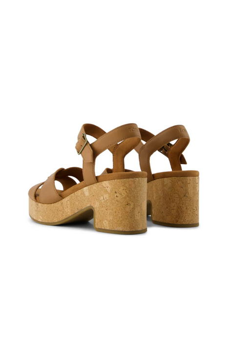 TOMS • Isla Heeled Sandal Leather - Brown Sugar