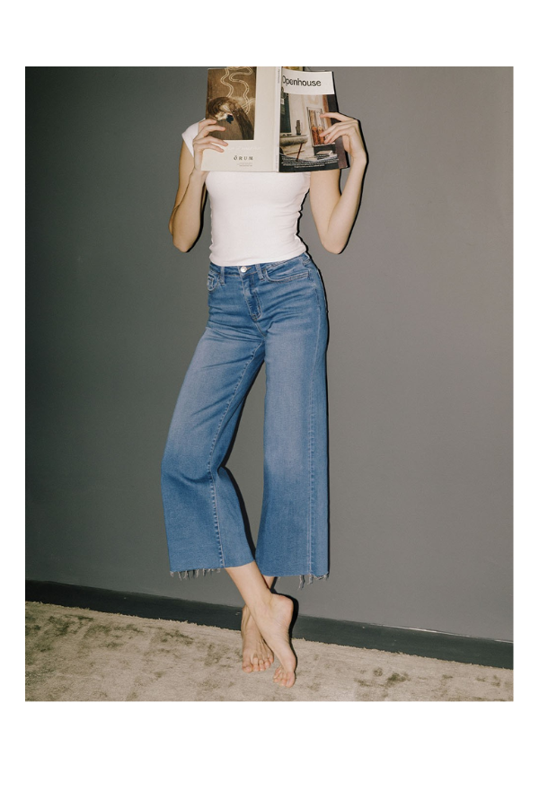 Vervet Aileeah High Rise Crop Slim Wide Right