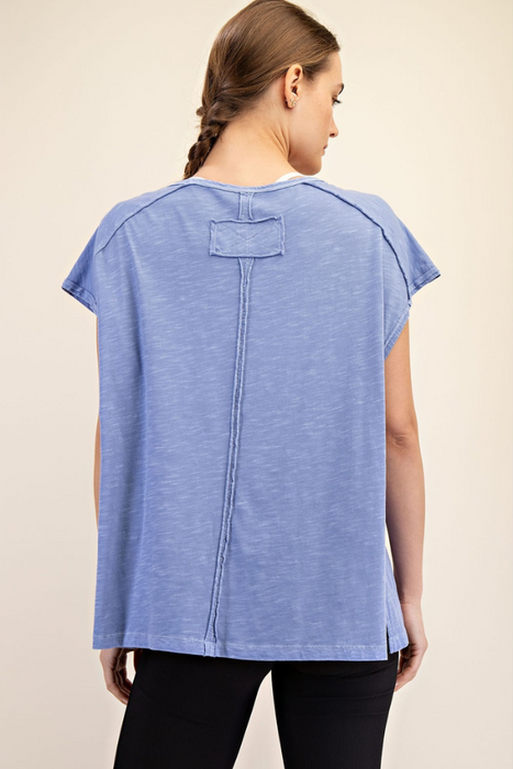 Oversized Tee - Blueberry