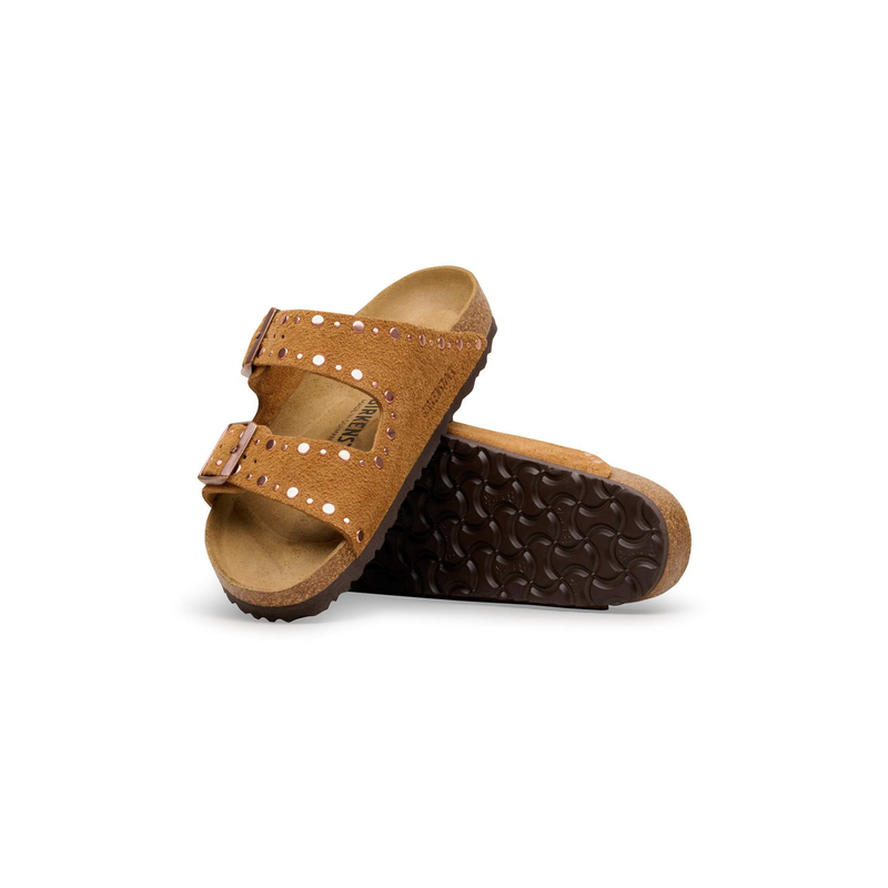 Birkenstock® • Arizona Rivets - Suede Mink (Narrow)
