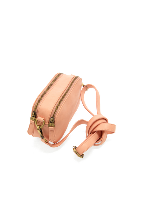 Crepe Pink Layne Double Zip Mini Camera Crossbody