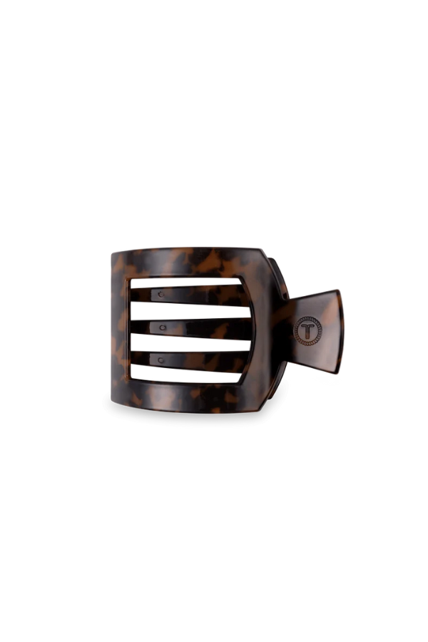 Teleties • Medium Flat Square Hair Clip - Tortoise