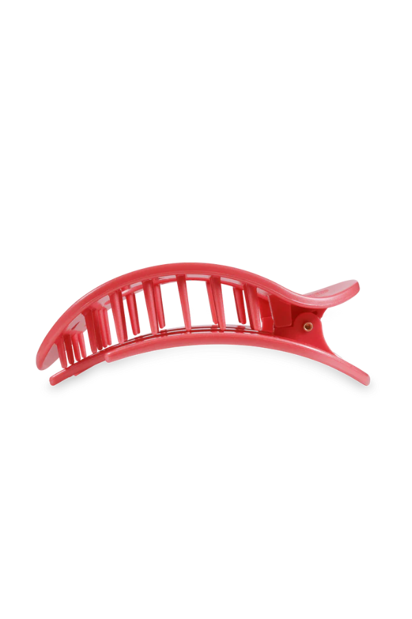 Teleties • Large Round Flat Hair Clip - Calming Coral