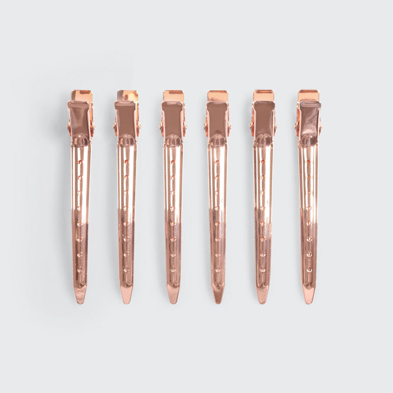 Styling Clips 6 Piece - Rose Gold
