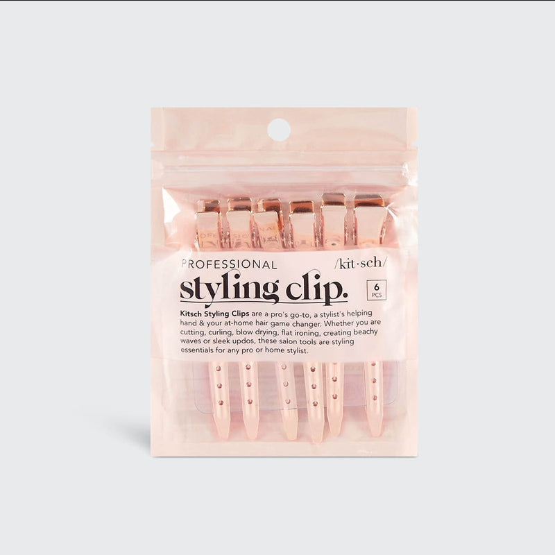 Styling Clips 6 Piece - Rose Gold