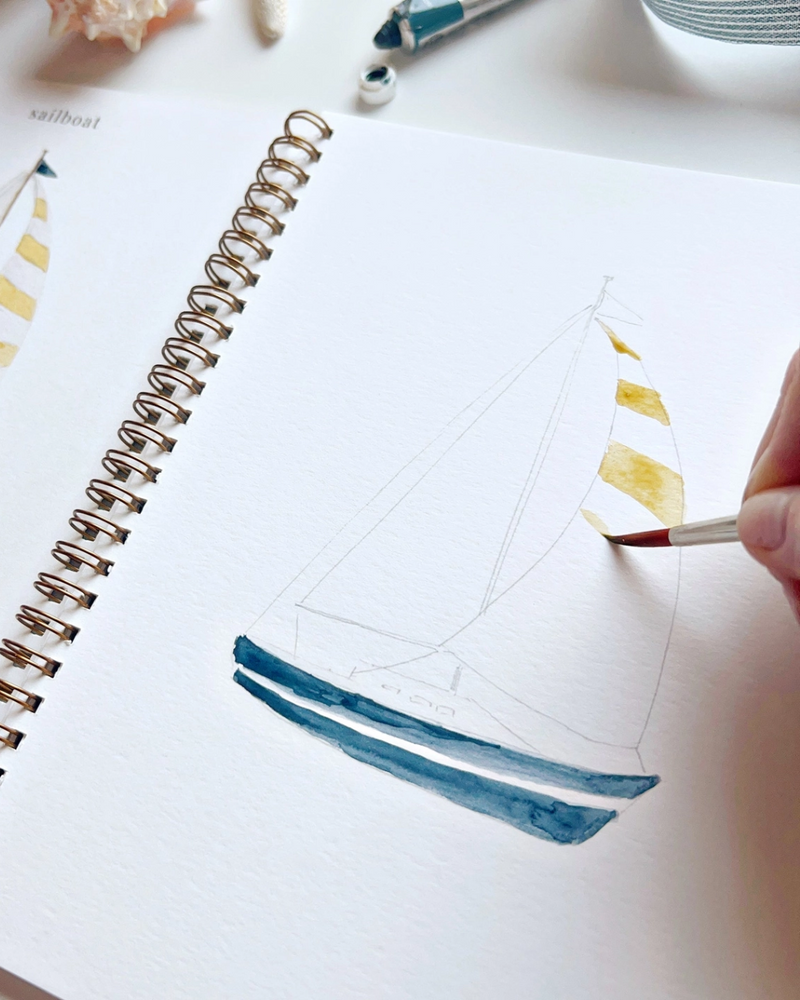 Seaside Watercolor Workbook