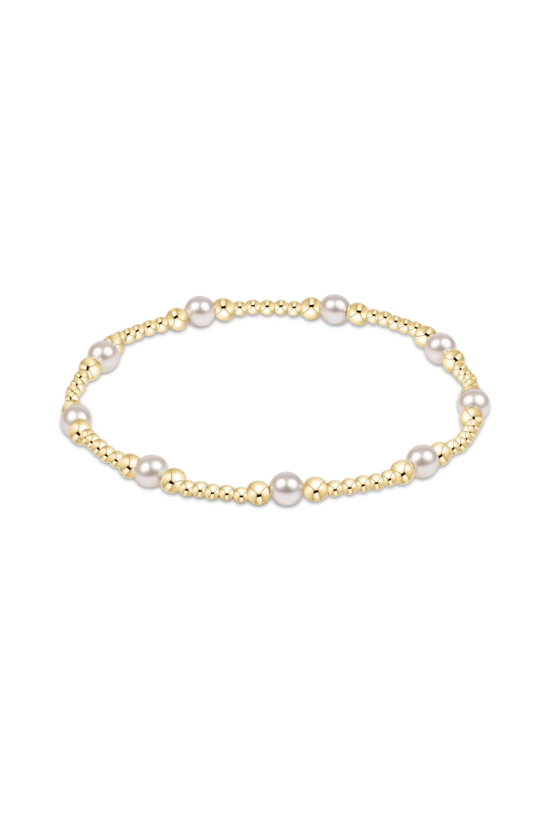 enewton • Pearl Sincerity Pattern 4mm Bead Bracelet 6mm Gold