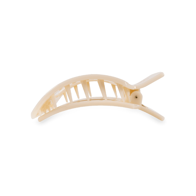 Teleties •  Small Flat Square Clip - Almond Beige