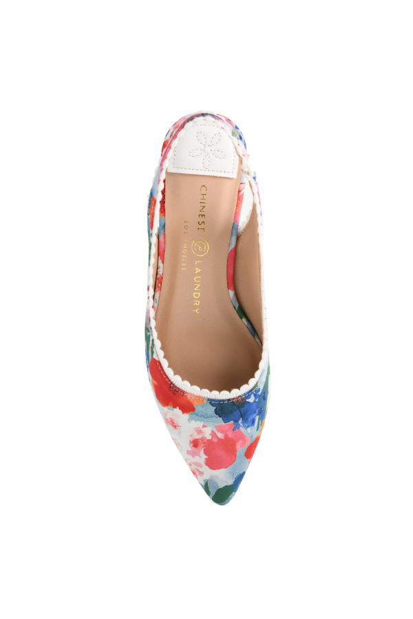 Mango Blooming Floral Heel - Blue & Multi
