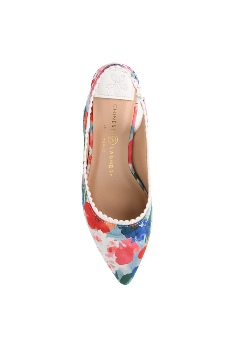 Mango Blooming Floral Heel - Blue & Multi