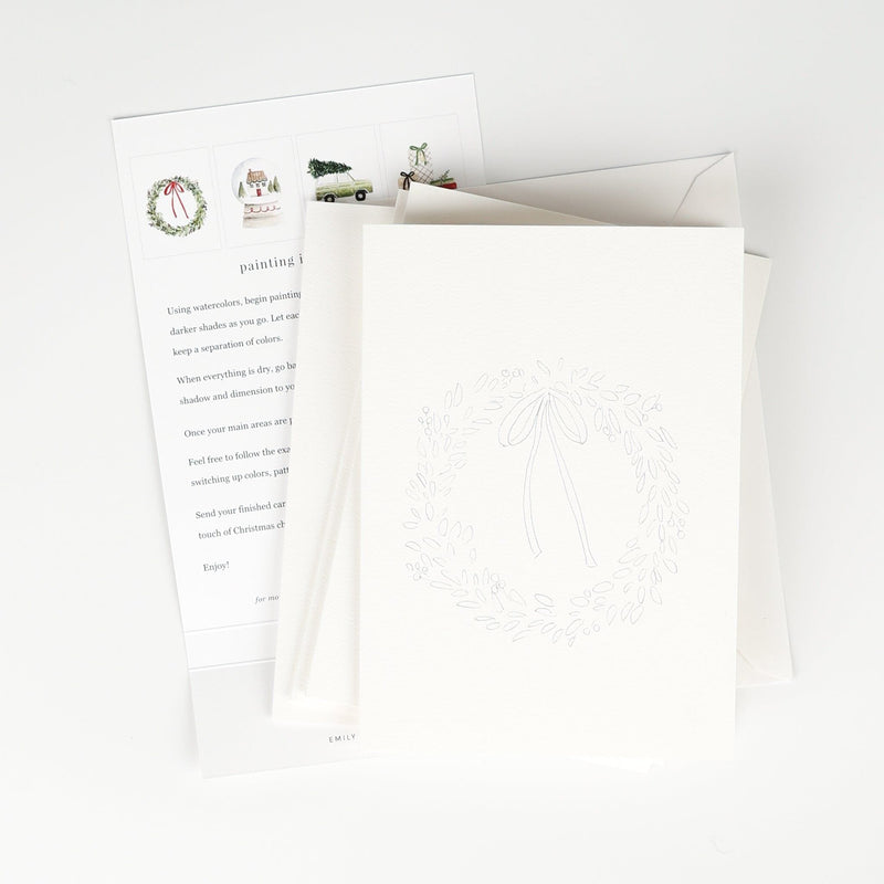 Christmas Cheer Paintable Notecards