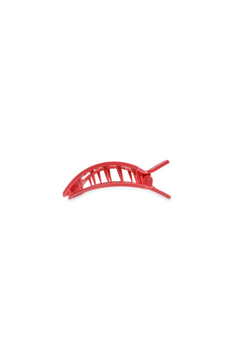 Teleties • Small Square Flat Hair Clip - Calming Coral