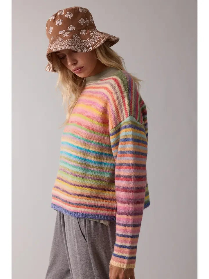 Rainbow Knit Sweater