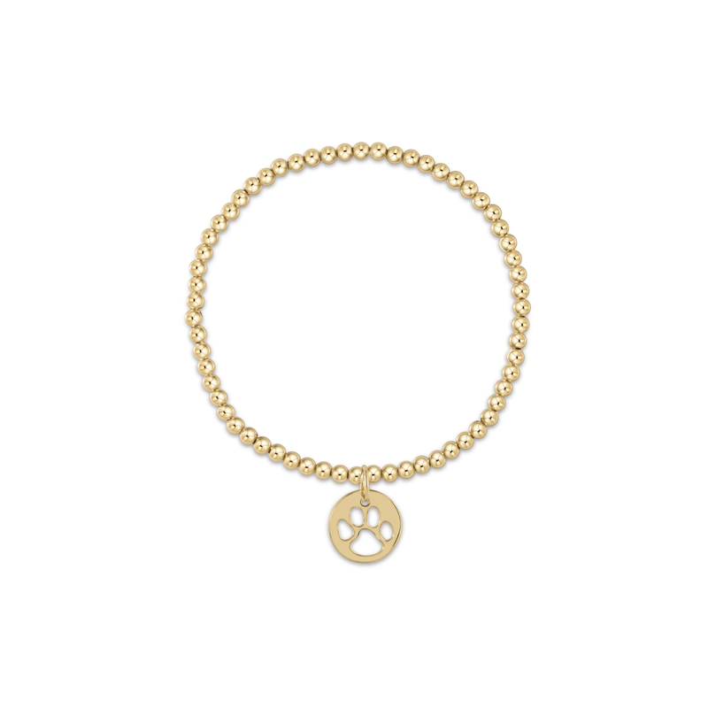 enewton • Classic Gold 3mm Bracelet - Paw Print Gold Disc