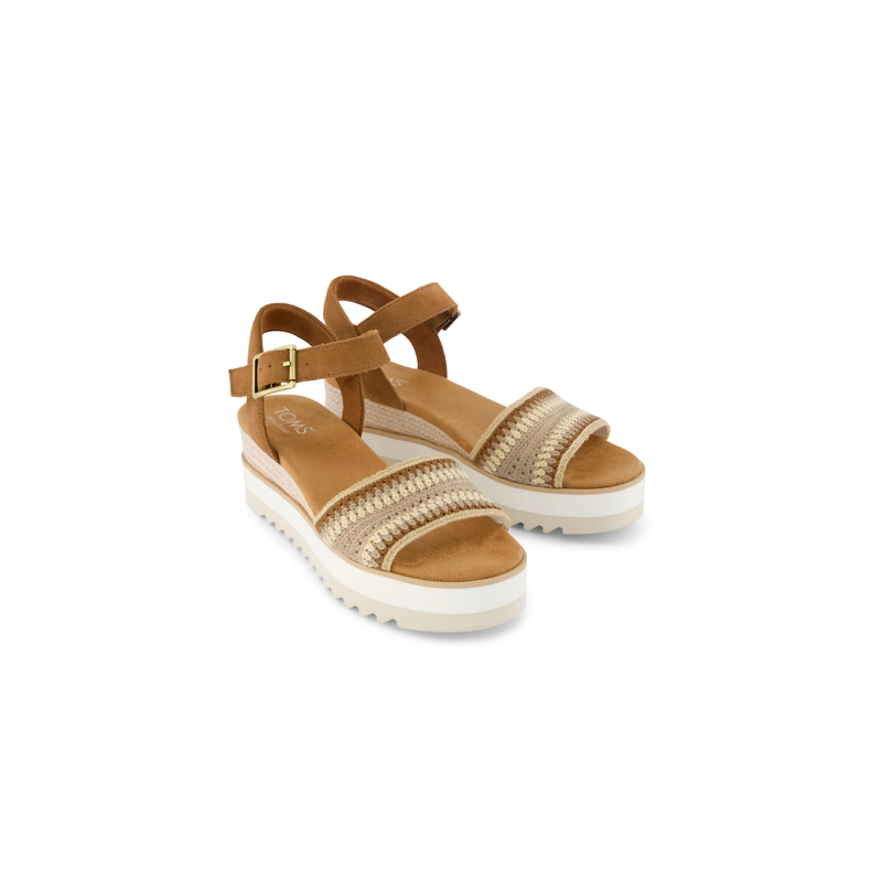 TOMS • Diana Sandals - Almond Crochet/Suede