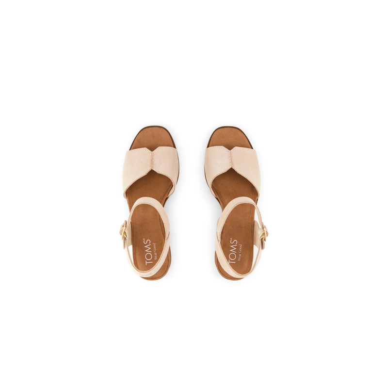 TOMS Eloise Sandal - Champagne Shimmer Suede