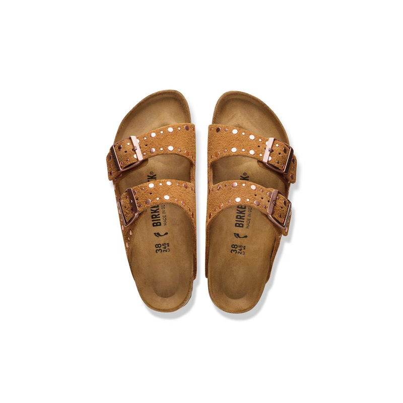 Birkenstock® • Arizona Rivets - Suede Mink (Narrow)