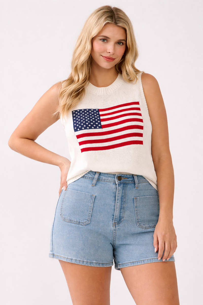 American Flag Sweater (Curvy)