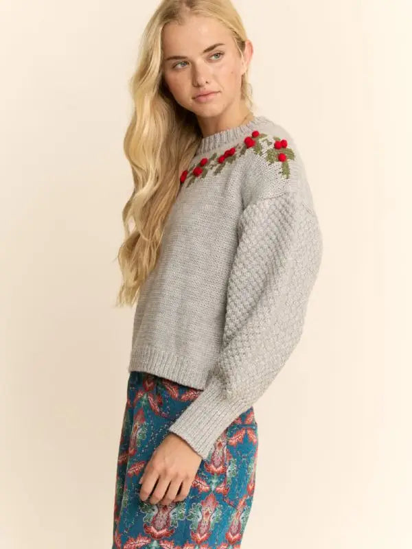 Holly Patterned Sweater