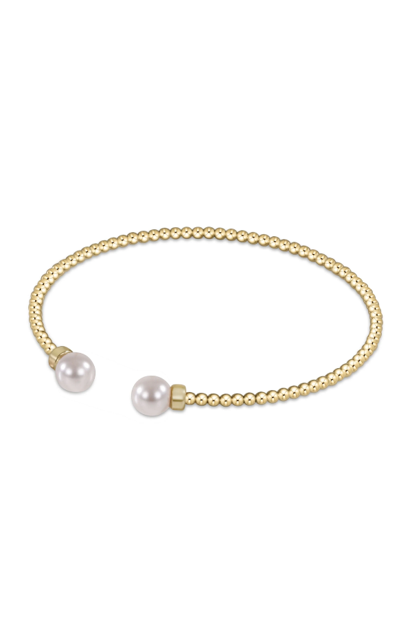 enewton • Classic 2mm Bead Cuff - Gold & Pearl
