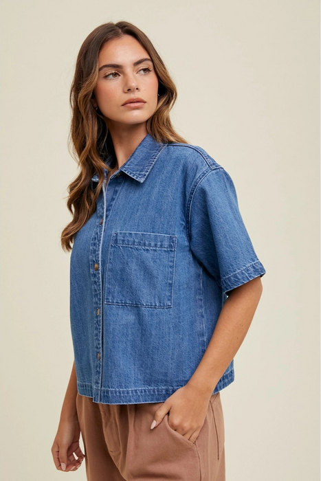 Button Up Shirt Denim