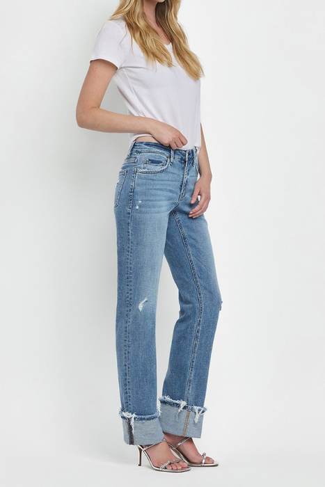 Lovervet • Mid Rise Cuffed Straight - Evermore