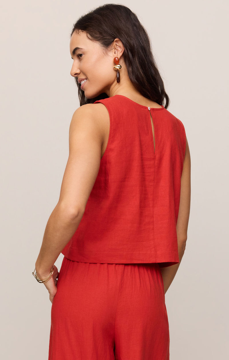 Z Supply • Sloane Linen Top - Chili Pepper