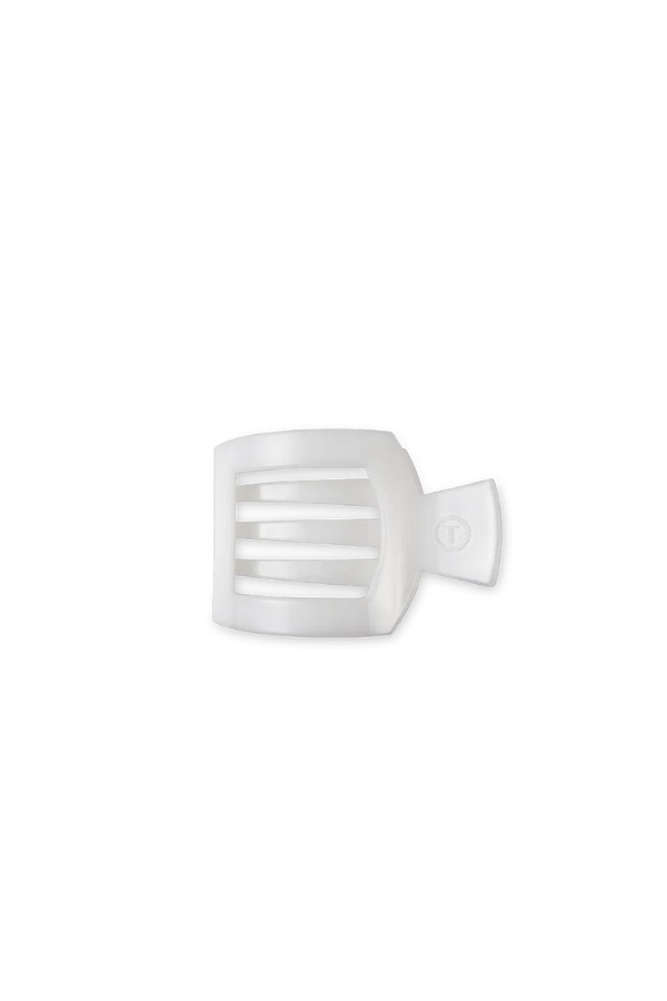 Teleties • Small Square Flat Hair Clip - Coconut White