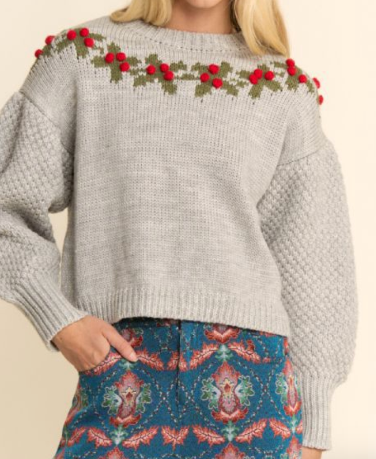 Holly Patterned Sweater/Curvy