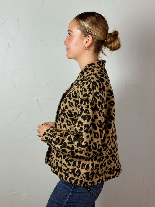 Leopard Short Fur Jacket