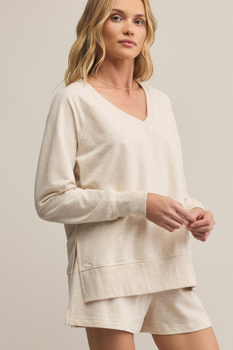 Z Supply • Weekender V Neck Light - Oatmeal Heather