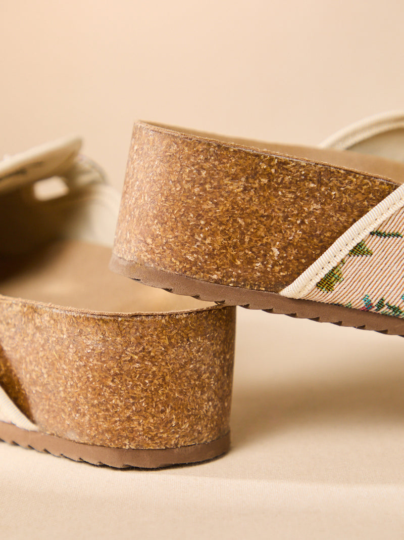 MIA • Qwest Platform Clog - Beige & Floral