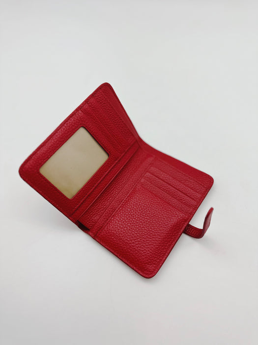 Small Leather Wallet - Red