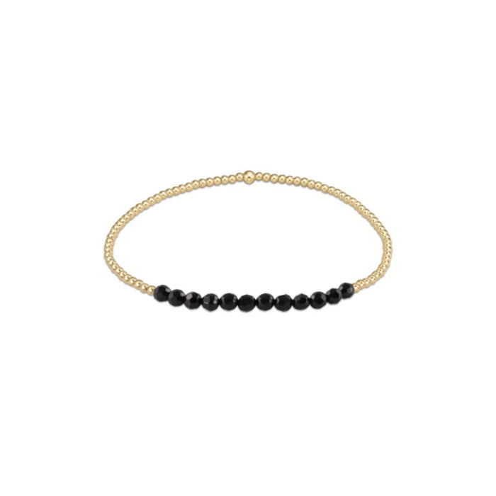 enewton • Gold Bliss 2mm Bracelet Faceted Onyx