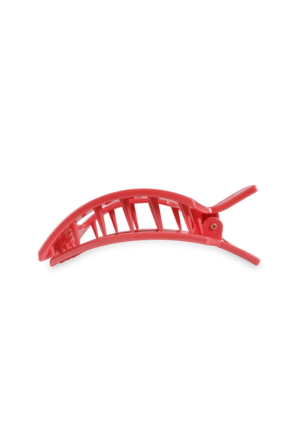 Teleties • Large Square Flat Hair Clip - Calming Coral