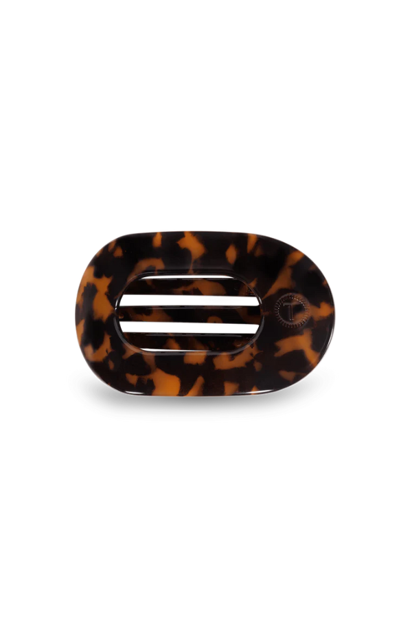 Teleties • Medium Flat Round Hair Clip - Tortoise