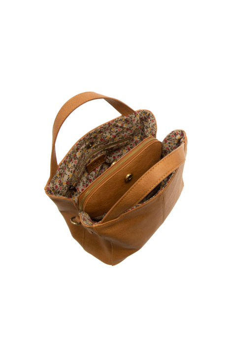 Mid Tan Brandi Convertible Crossbody Handbag