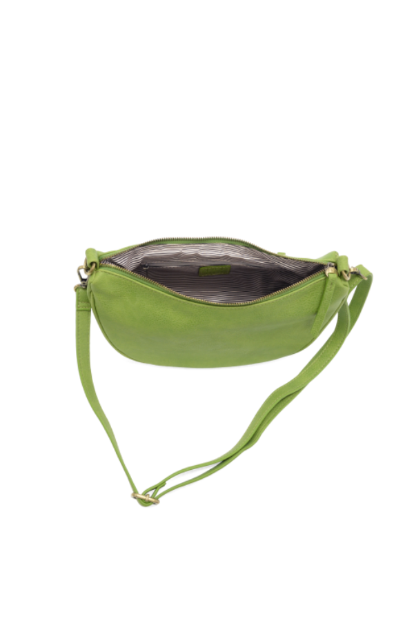 Miranda Crescent Crossbody Bag - Lime