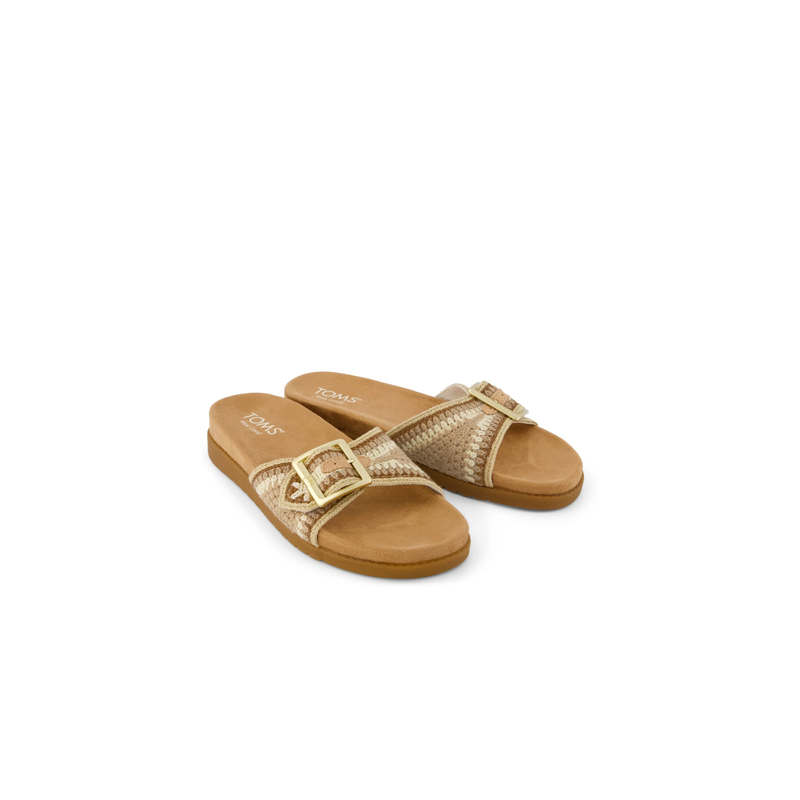 TOMS • Marin Slide Sandal - Almond Crochet