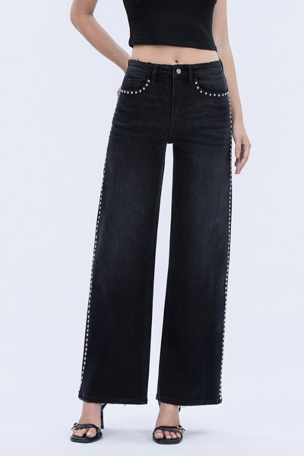 Vervet • Olivia High Rise Long Wide - Black