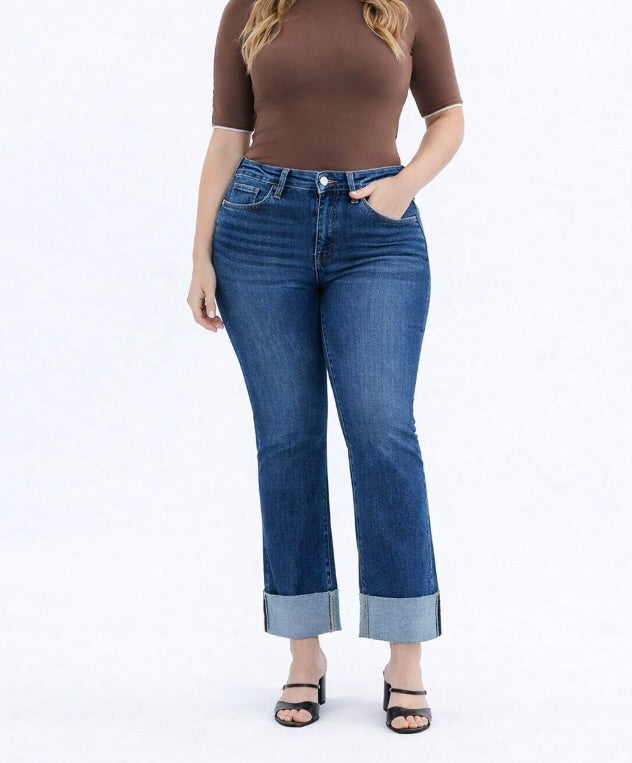 High Rise Slim Straight - Sagacity - Curvy