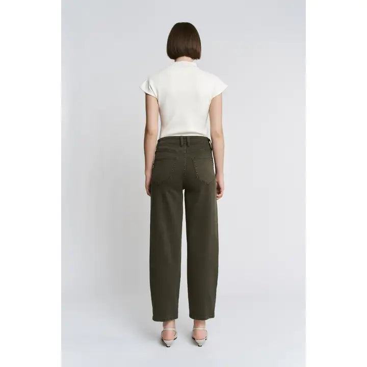 High Rise Ankle Barrel - Dark Fern