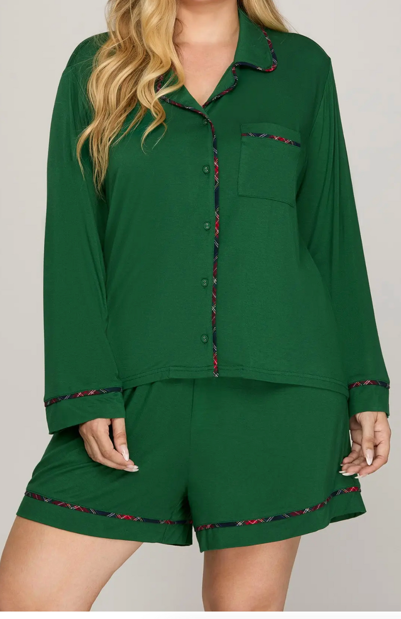 Green Pajama Set