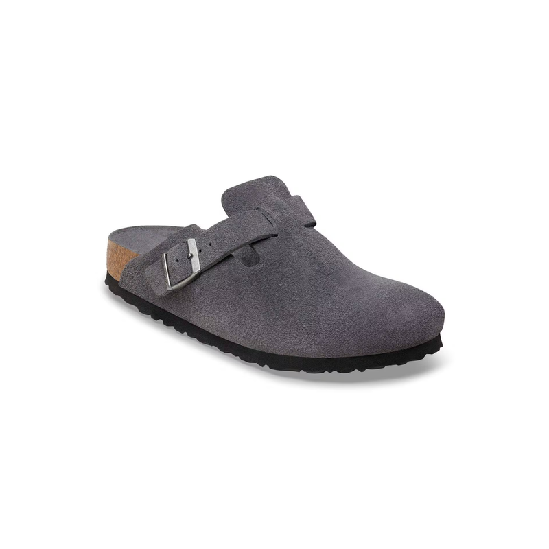 Birkenstock • Boston Soft Footbed Suede Leather - Charcoal Tonal (Regular)